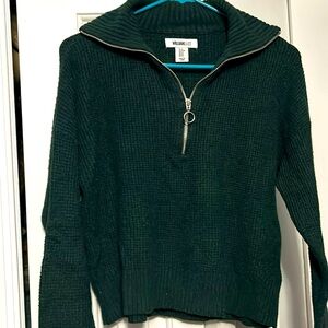 Hunter green zipper sweater